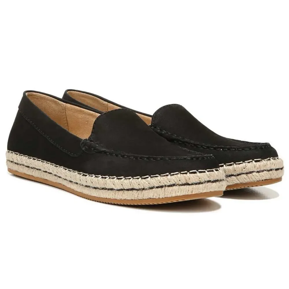 Naturalizer Alexa Flat Espadrille Black Suede Size 8  *FINAL PRICE*